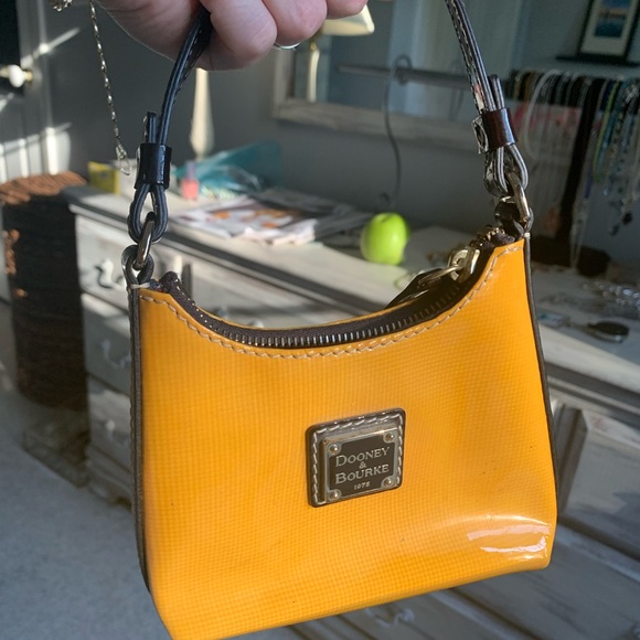 Dooney & Bourke Handbags - Bright Yellow Mini Dooney and Bourke Itsy Bitsy Purse